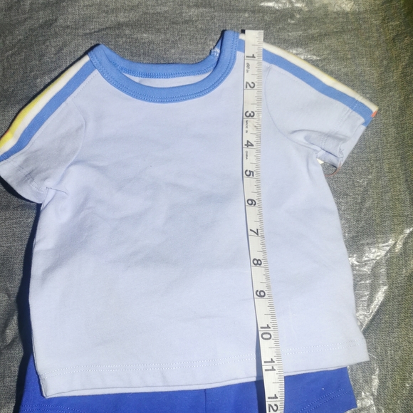 CAT & JACK 3 - 6 month t shirt, short set New NWT Blue, yellow white SUMMER - Picture 10 of 16